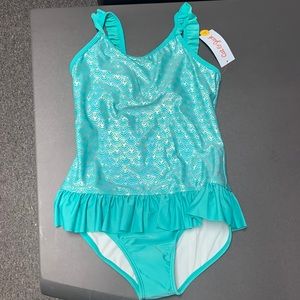 Cat & Jack One Piece swimsuit size L plus Turquoise